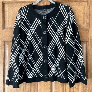 Designers Originals Black and White Cardigan